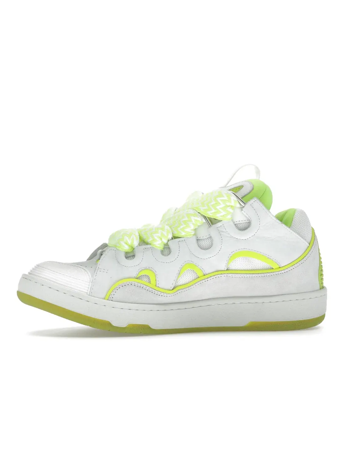 Мужские кроссовки с массивным силуэтом Lanvin Curb Sneaker — изображение 3 из 4, белый/желтый