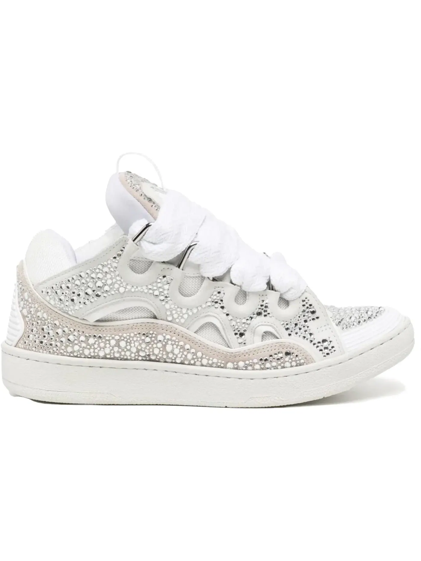 Мужские кроссовки с принтом Lanvin Curb Sneaker Lanvin — изображение 1 из 1, белый//кремовый