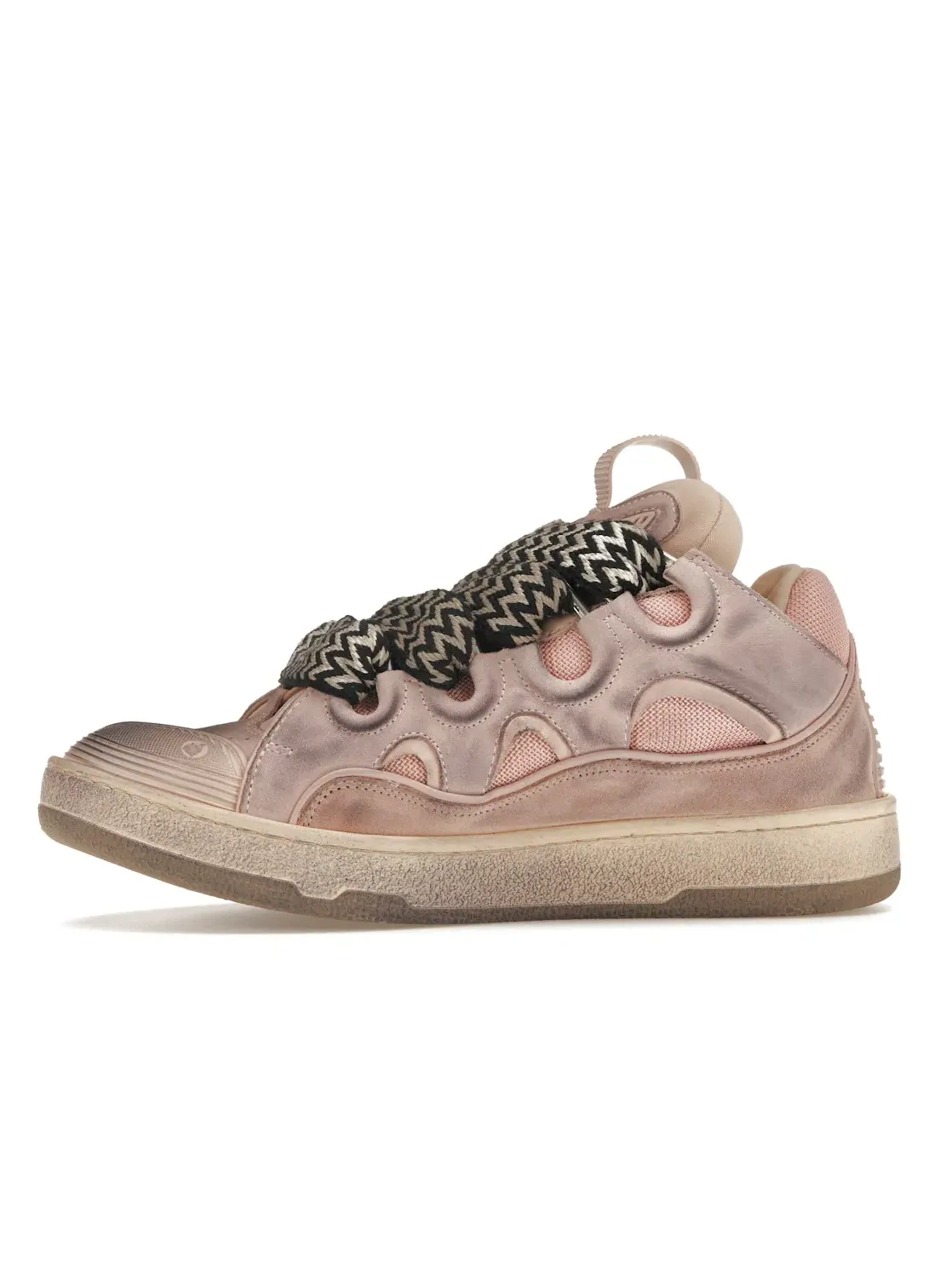 Мужские кроссовки Lanvin Curb Sneakers — изображение 3 из 4, розовый