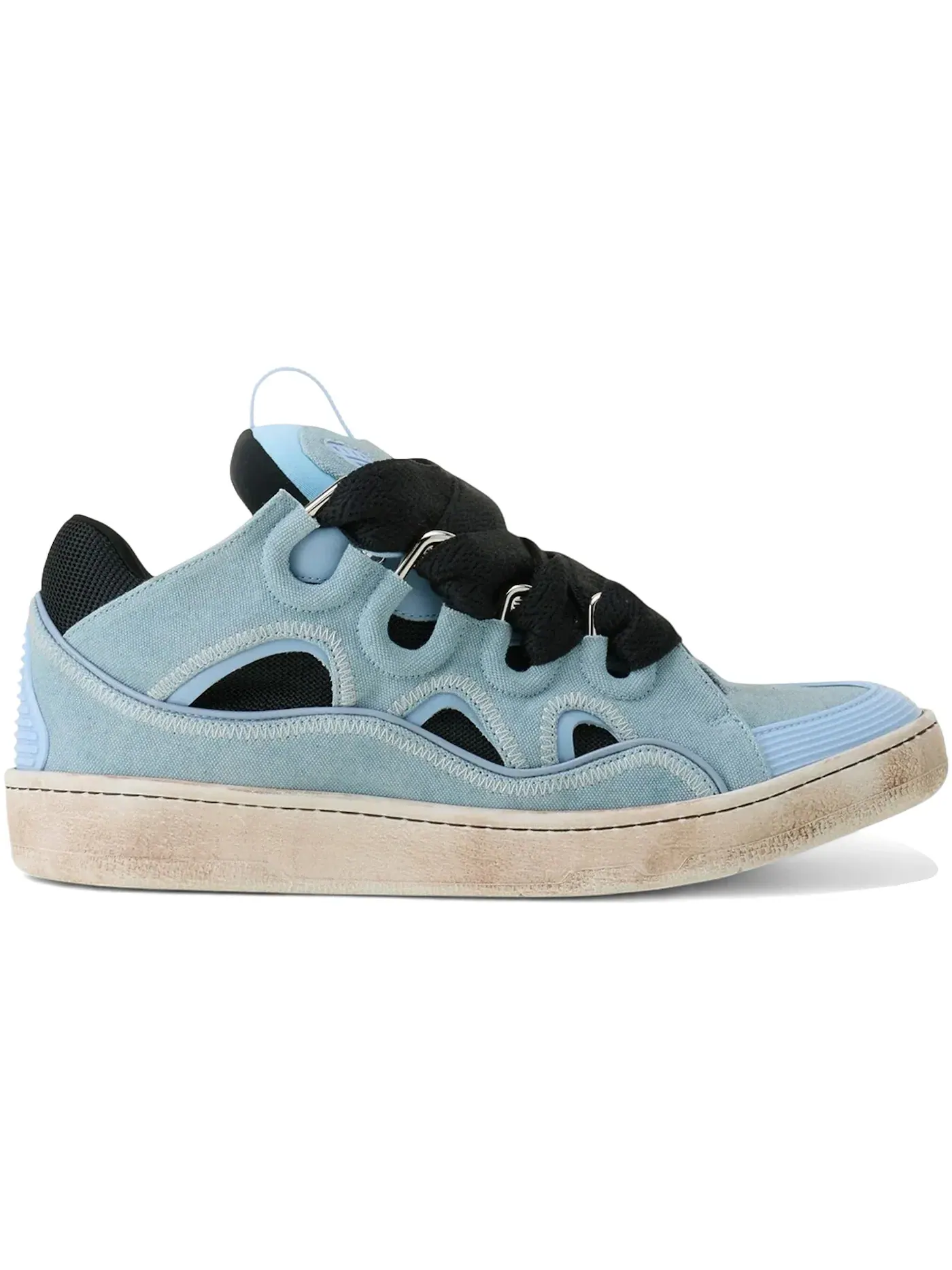 Мужские кроссовки с кожаным верхом Lanvin Leather Curb — изображение 1 из 1, синий
