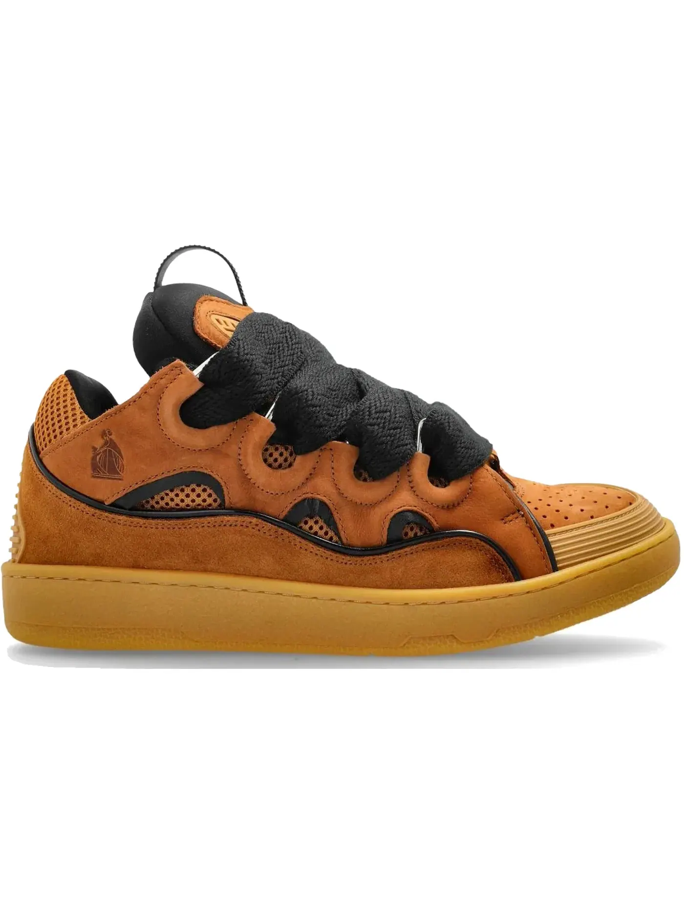Мужские кроссовки с кожаным верхом Lanvin Leather Curb Lanvin — изображение 1 из 1, коричневый/черный