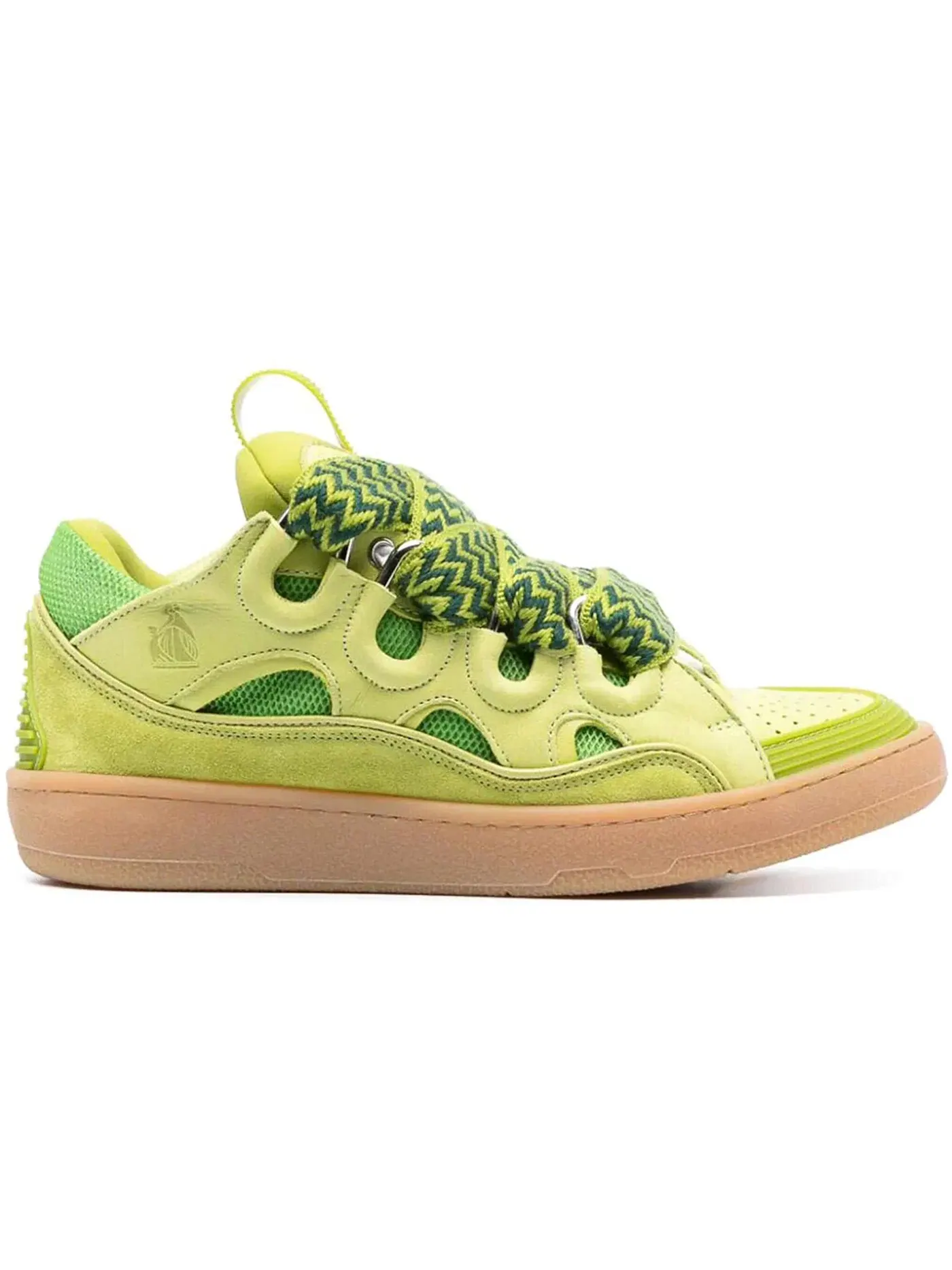 Мужские кроссовки Leather Curb Lanvin — изображение 1 из 1, зеленый