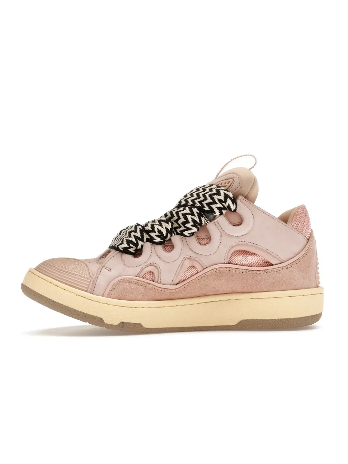 Женские кроссовки с платформой Lanvin Leather Curb Lanvin — изображение 3 из 4, бледный розовый