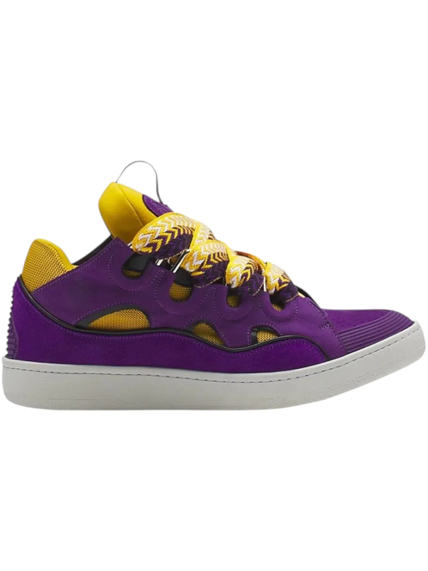 Мужские кроссовки с платформой Lanvin Leather Curb Lanvin — изображение 1 из 1, фиолетовый желтый