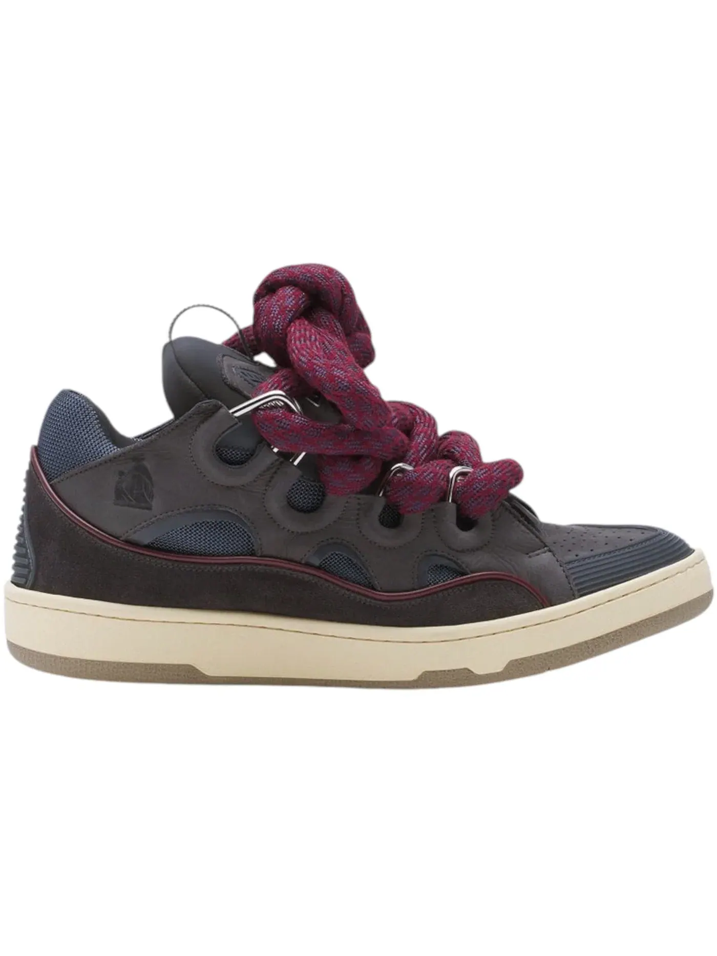 Мужские кеды с цепью Lanvin Leather Curb — изображение 1 из 1, серый