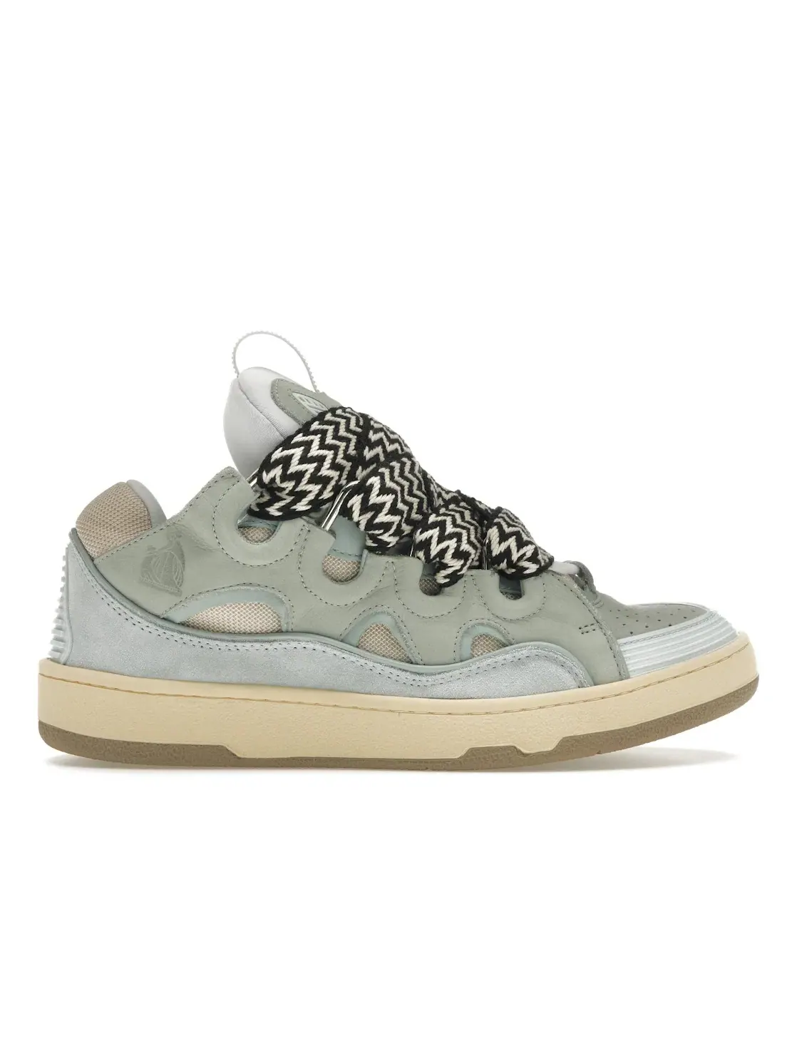 Мужские кроссовки кожаные Lanvin Leather Curb Sneaker Lanvin — изображение 1 из 4, бледный синий