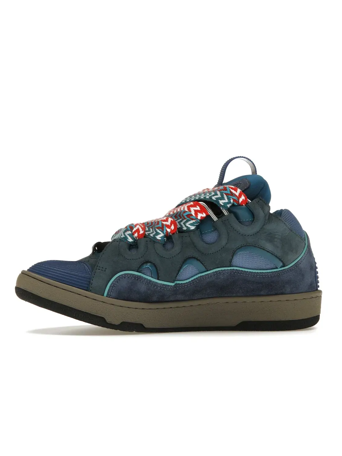 Мужские кроссовки с кожаным верхом Lanvin Leather Curb Lanvin — изображение 3 из 4, синий