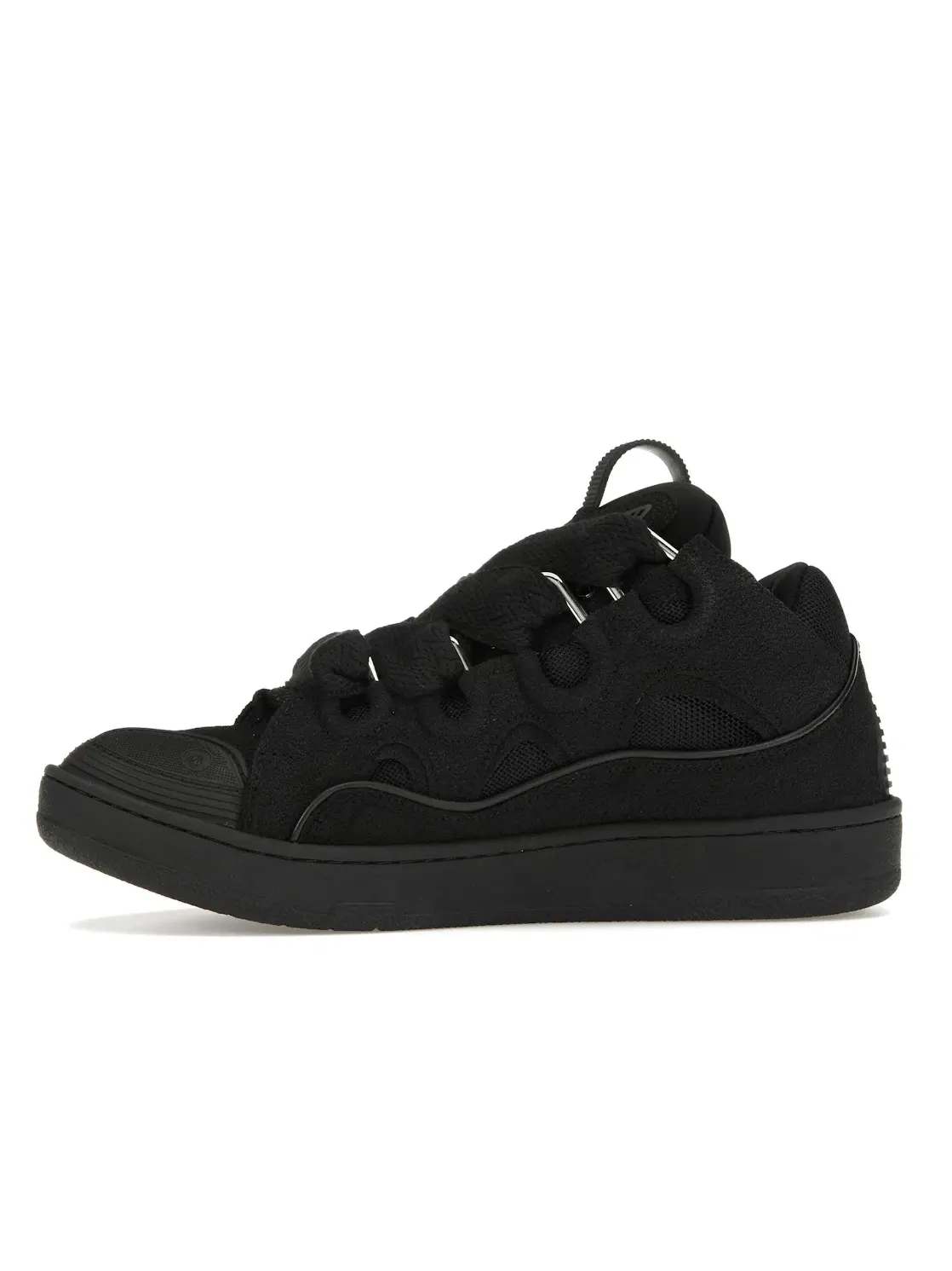 Мужские кроссовки кожаные Lanvin Leather Curb Lanvin — изображение 3 из 4, черный/черный
