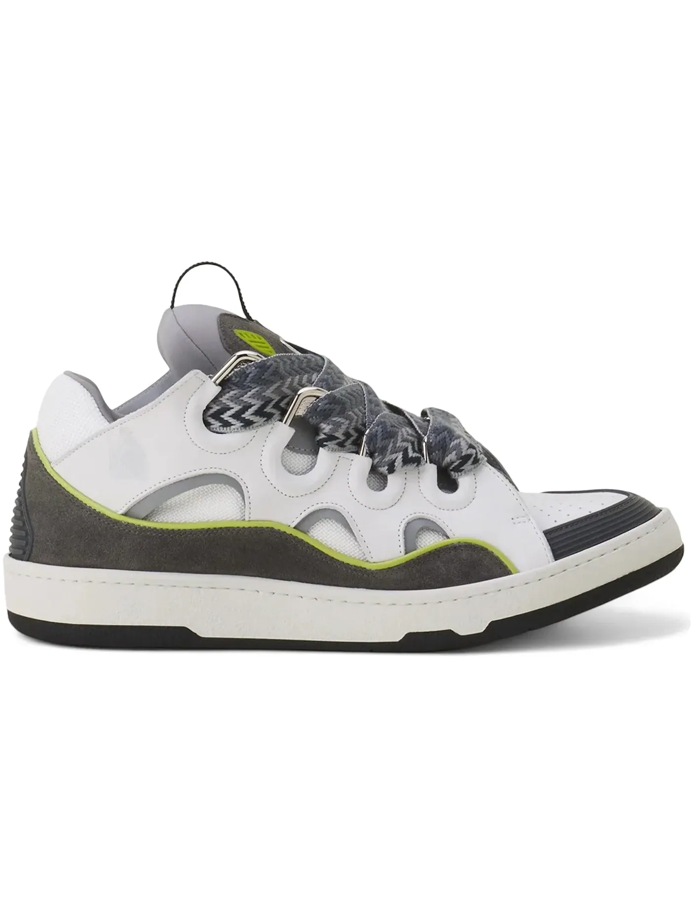 Мужские кроссовки с кожаным верхом Lanvin Leather Curb Lanvin — изображение 1 из 1, белый/серый