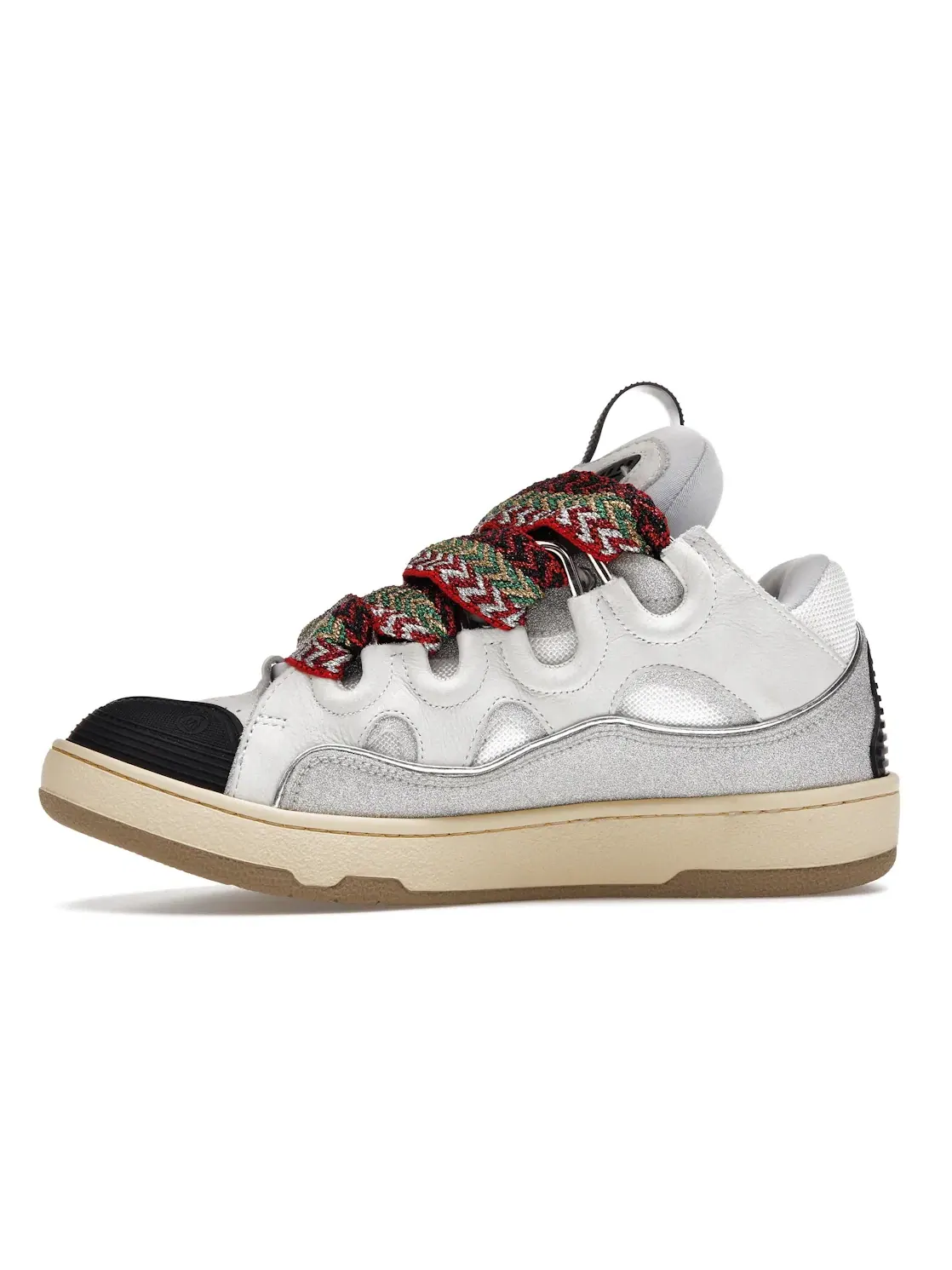 Мужские кроссовки кожаные Lanvin Leather Curb Lanvin — изображение 3 из 4, белый/серый/черный