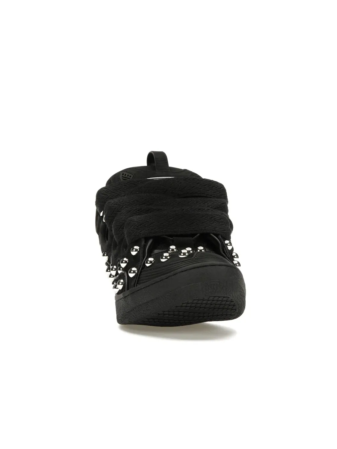 Мужские кроссовки с шипами Lanvin Studded Leather Curb Sneaker Lanvin — изображение 2 из 4, черный/черный