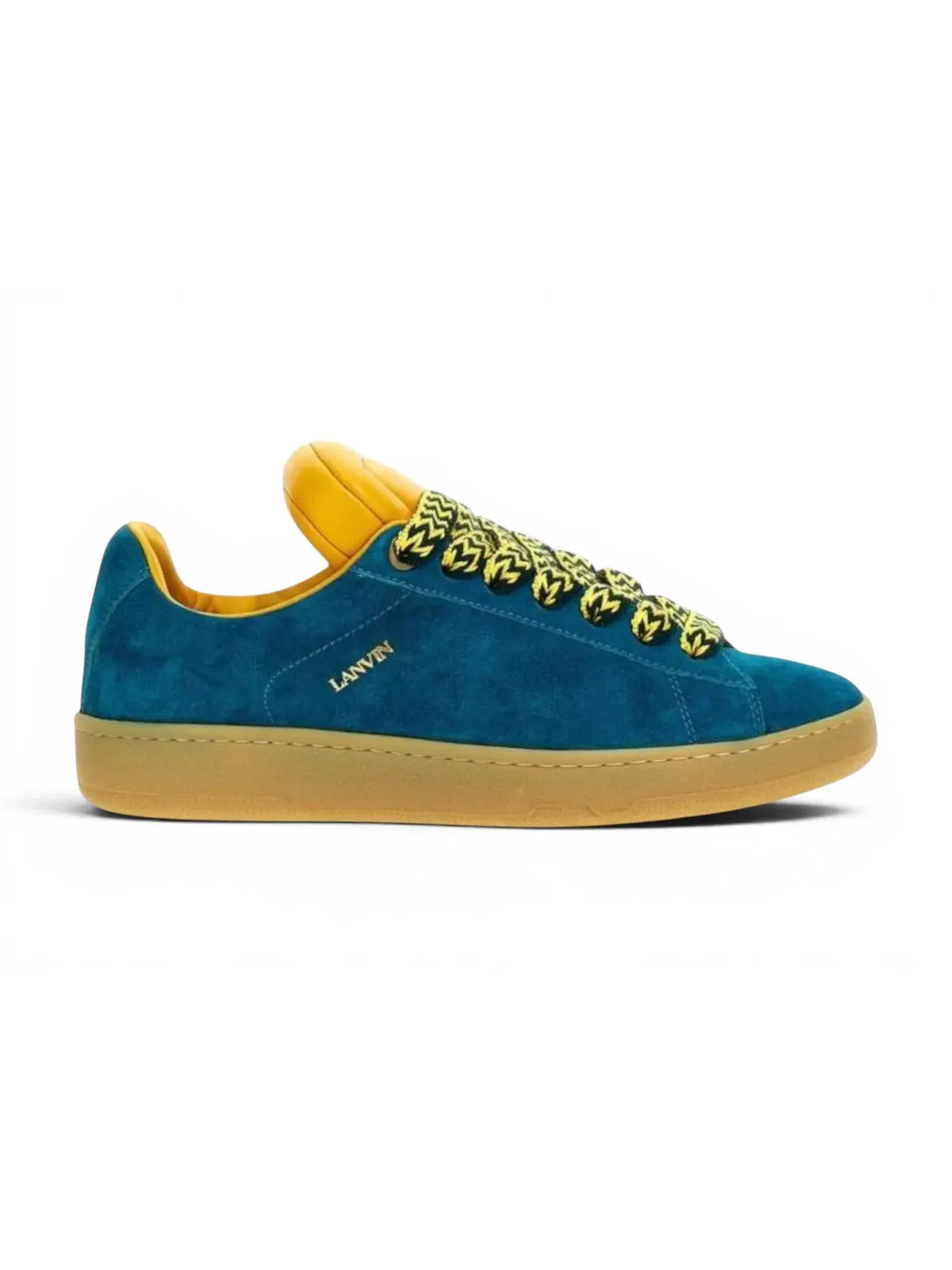 Женские кроссовки с брендовой коллаборацией Lanvin x Future Hyper Curb Suede Lanvin — изображение 1 из 1, синий