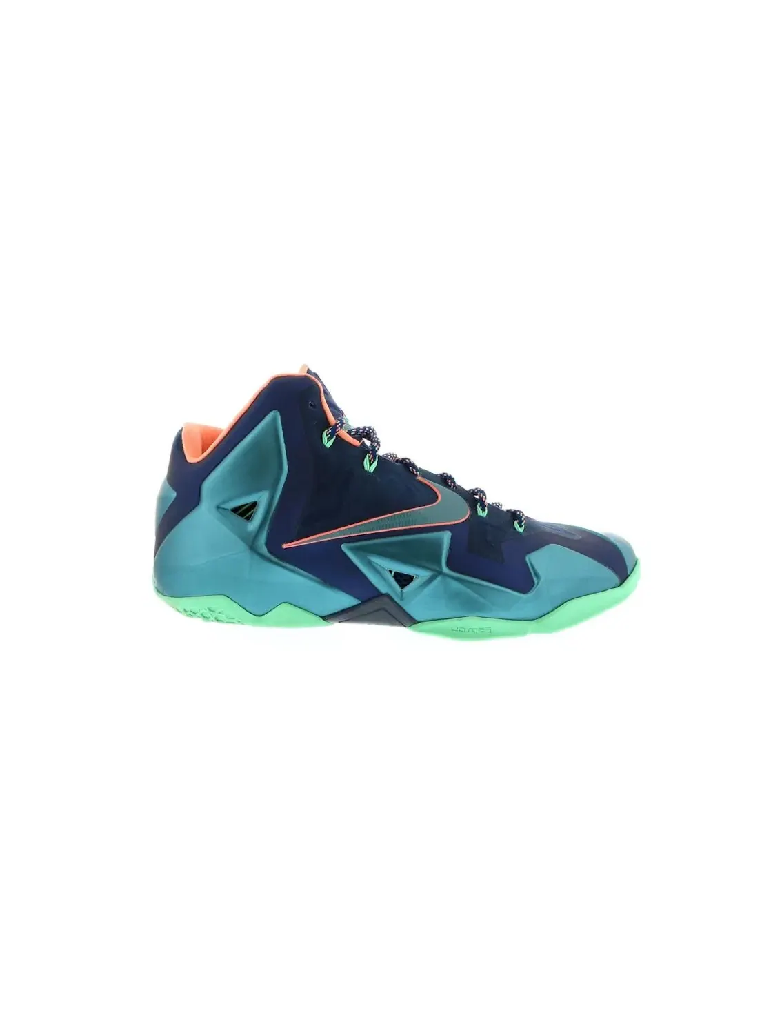 Мужские кроссовки с высокой посадкой Nike LeBron 11 — изображение 1 из 4, синий/зеленый--розовый