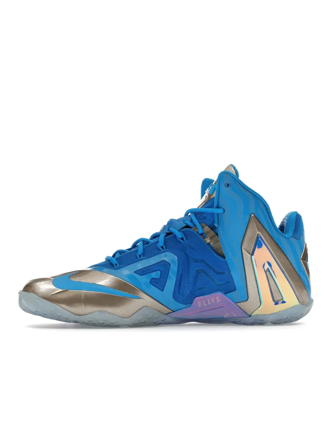 Мужские кроссовки баскетбольные Nike LeBron 11 Elite — изображение 3 из 4, синий/металлик