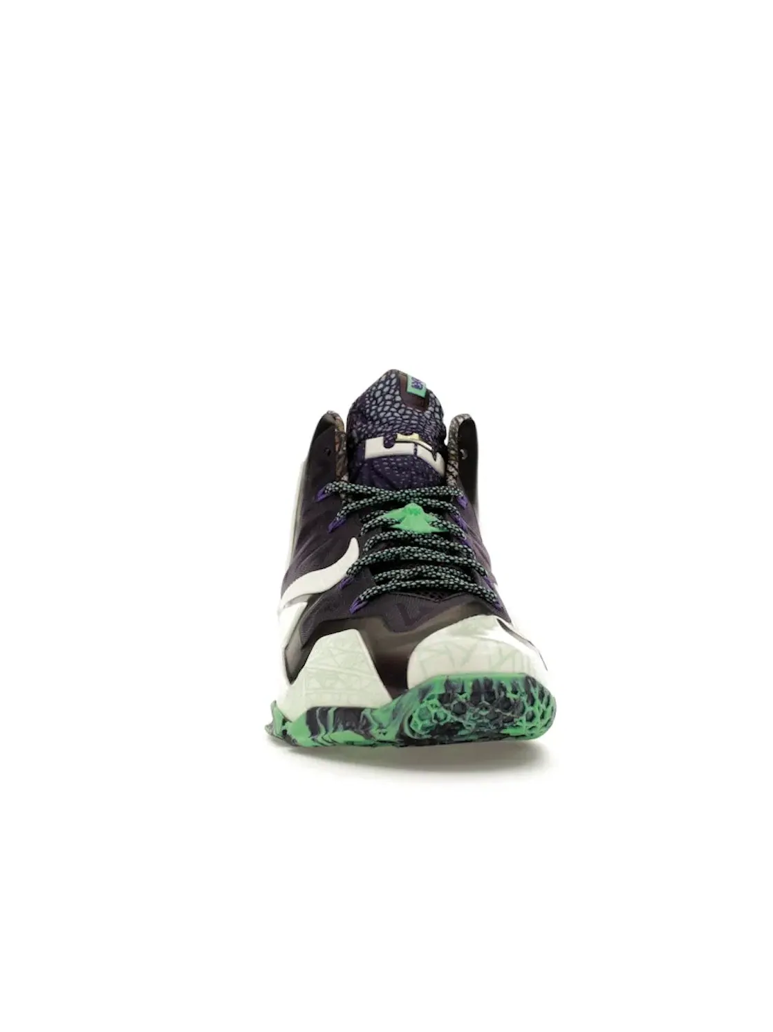 Мужские кроссовки с принтом Nike LeBron 11 — изображение 2 из 4, зеленый-фиолетовый