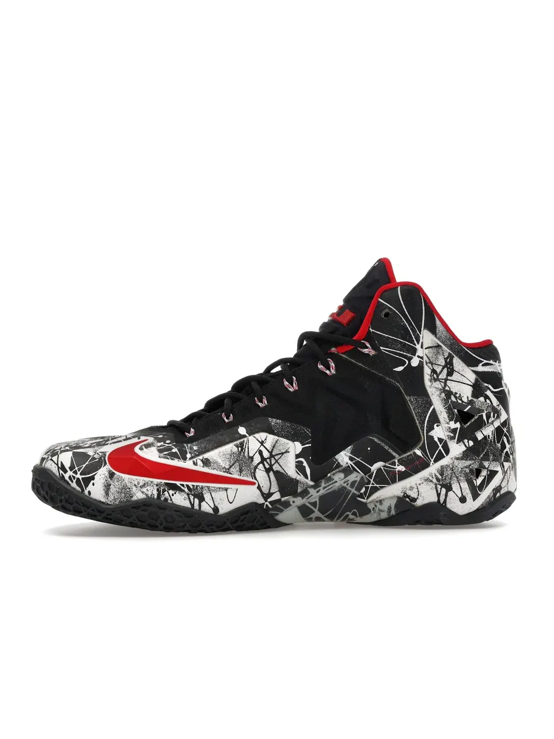 Мужские кроссовки с принтом Nike LeBron 11 Graffiti Nike — изображение 3 из 4, белый/красный-черный
