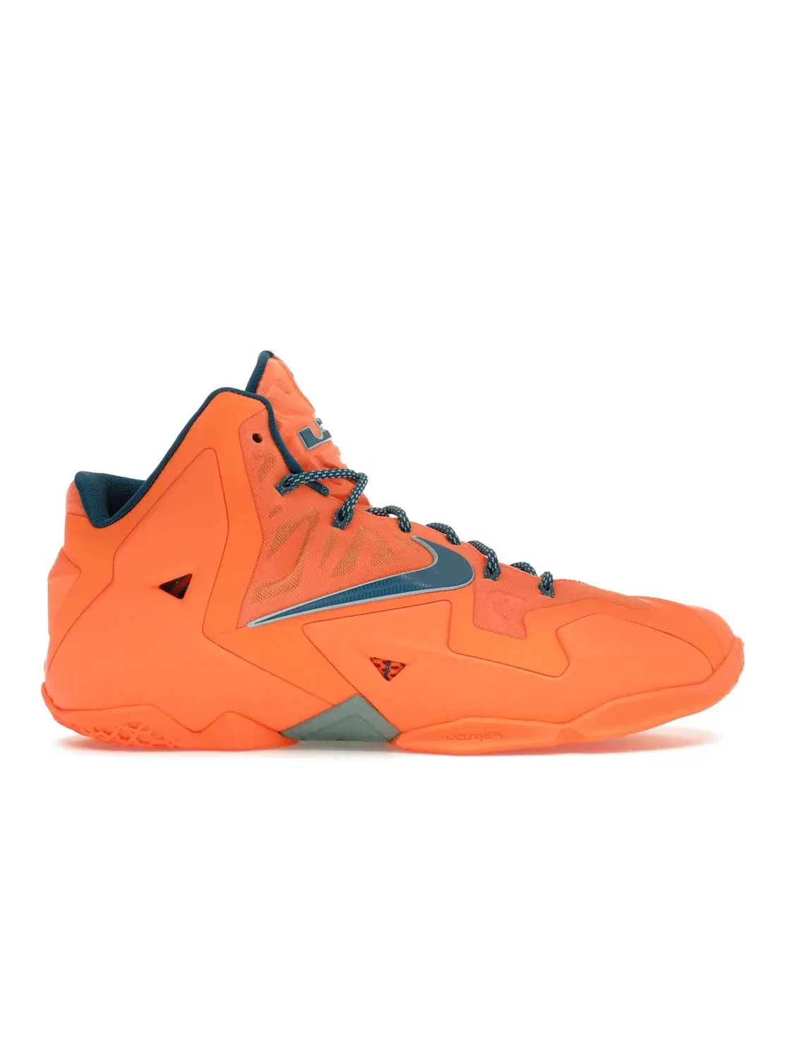 Мужские кроссовки для баскетбола Nike LeBron 11 — изображение 1 из 4, оранжевый/зеленый