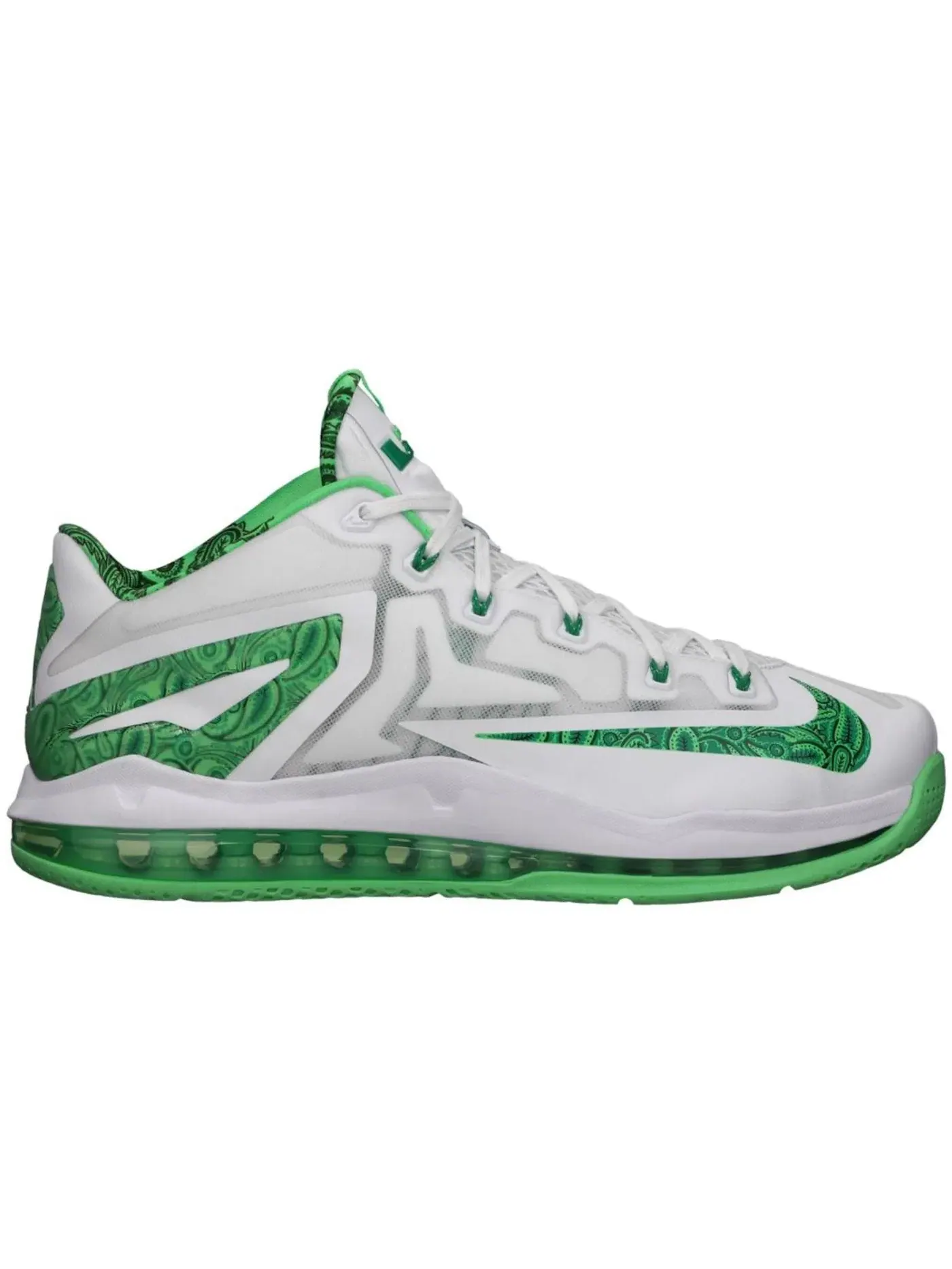 Мужские кроссовки для баскетбола Nike LeBron 11 Low — изображение 1 из 1, белый/зеленый металлик