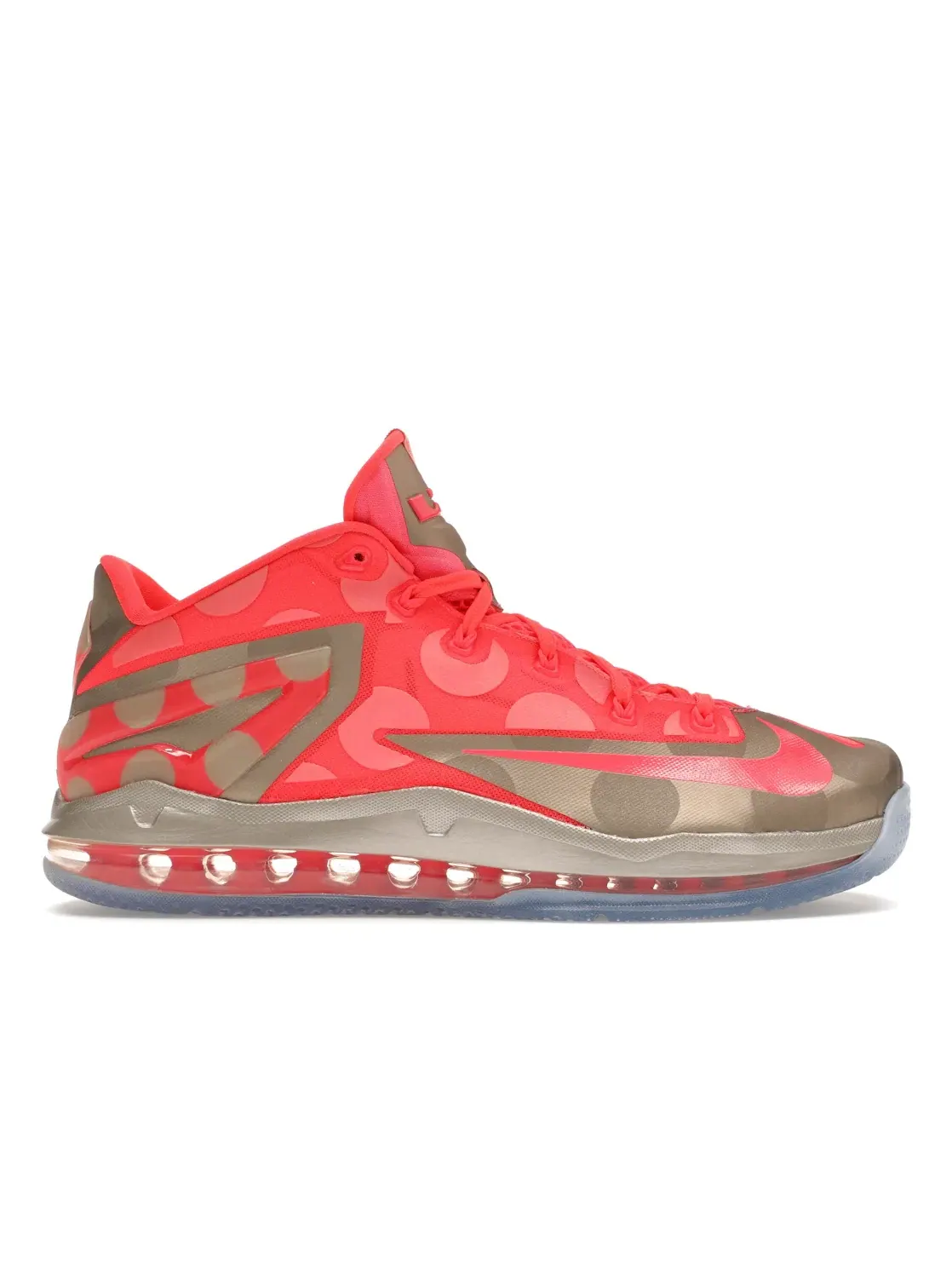 Мужские кроссовки для баскетбола Nike LeBron 11 Low, Metallic Zinc/Hyper Punch-Ice — изображение 1 из 4