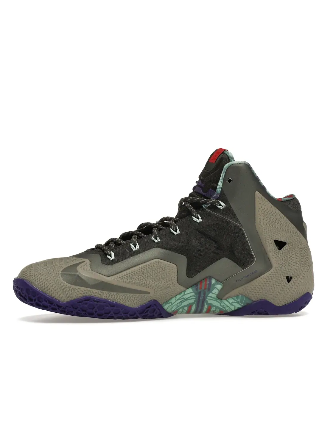 Мужские кроссовки для баскетбола Nike LeBron 11 — изображение 3 из 4, серый/фиолетовый-серый