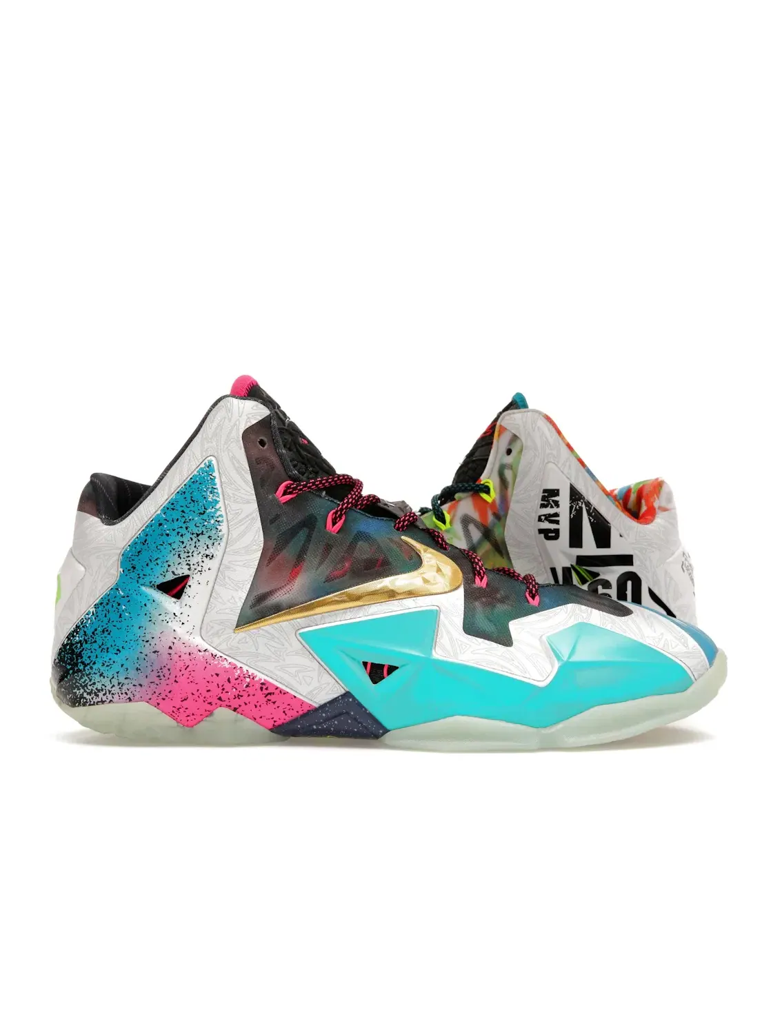 Мужские кроссовки для баскетбола Nike LeBron 11 — изображение 1 из 4, черный/серебристый-синий