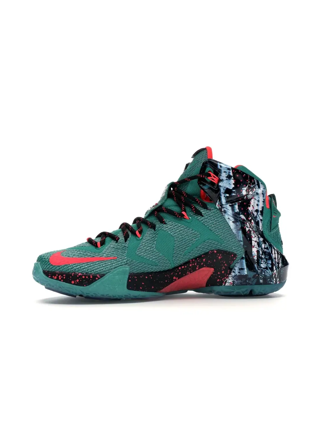 Мужские кроссовки для баскетбола Nike LeBron 12 — изображение 3 из 4, зеленый/-темный