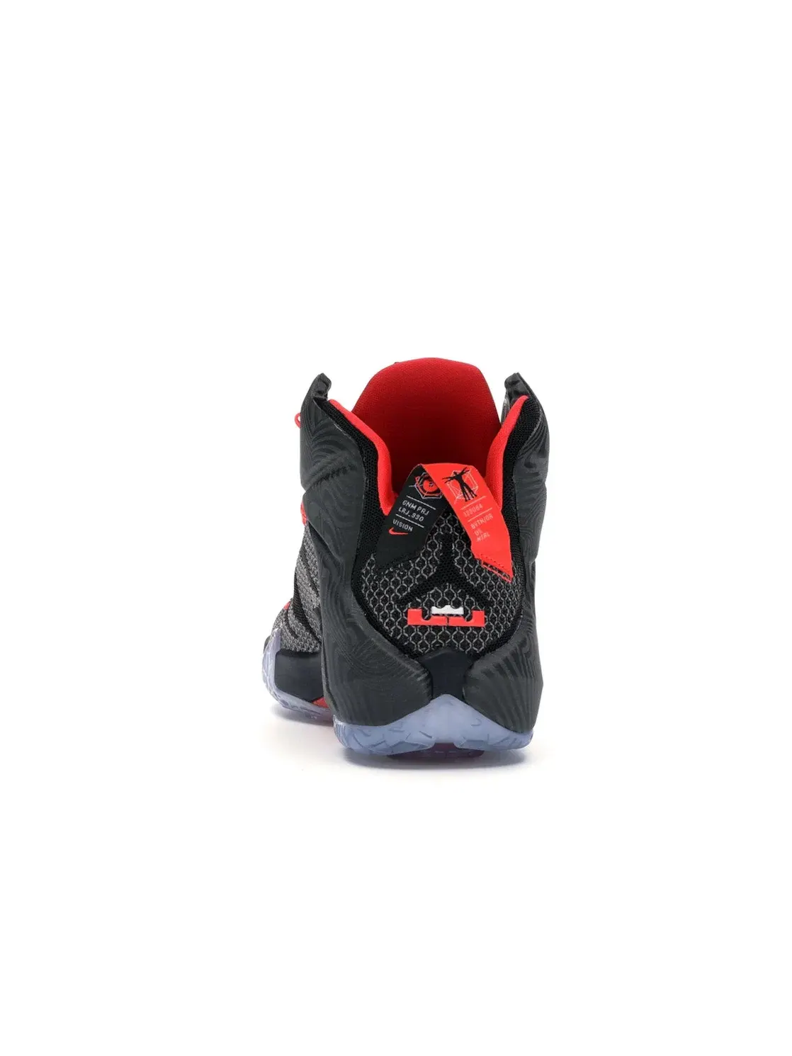 Мужские кроссовки для баскетбола Nike LeBron 12 Nike — изображение 4 из 4, черный/белый-яркий