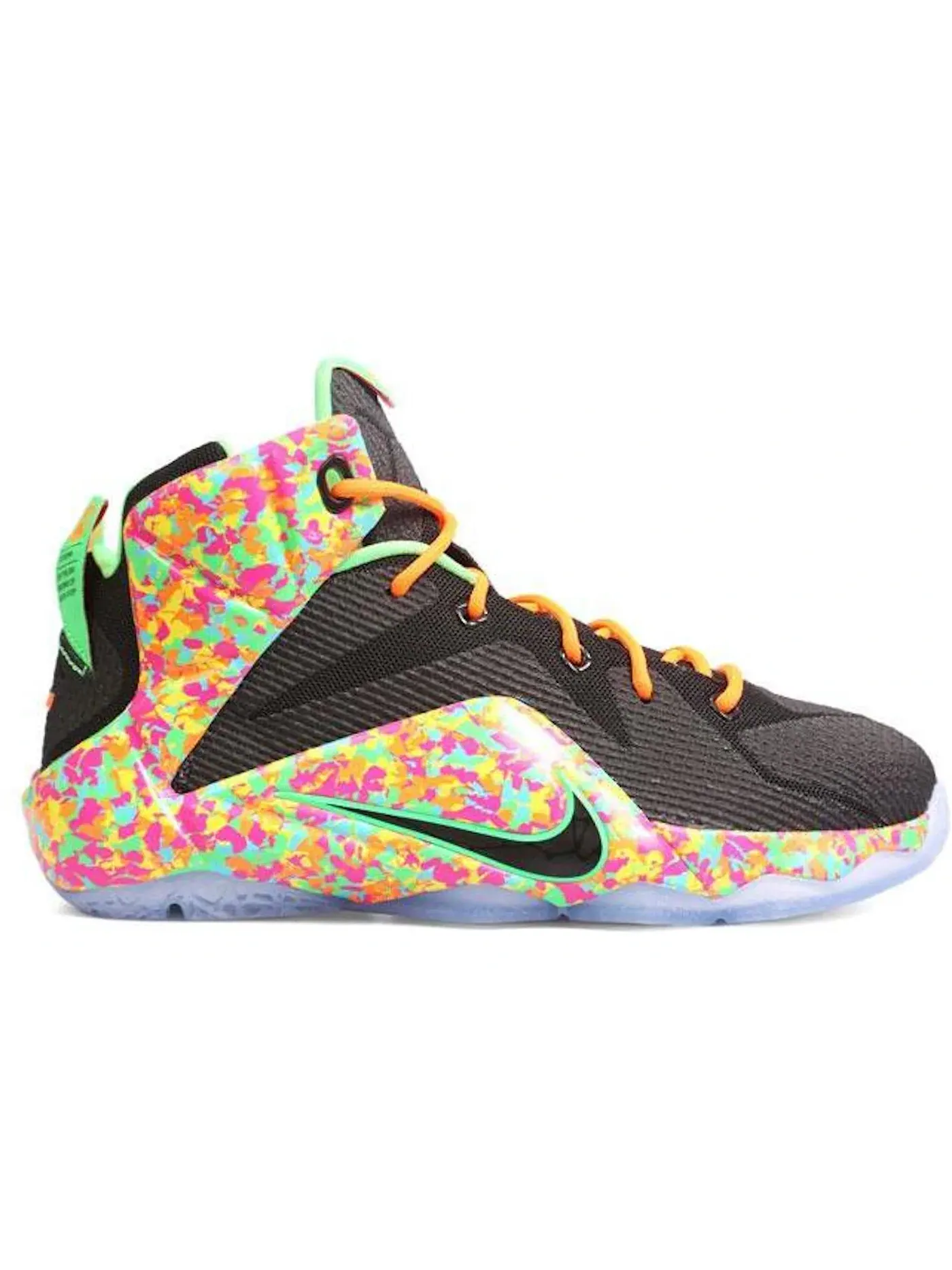 Детские кроссовки для мальчиков с верхом из синтетики Nike LeBron 12 — изображение 1 из 1, черный/черный-мульти