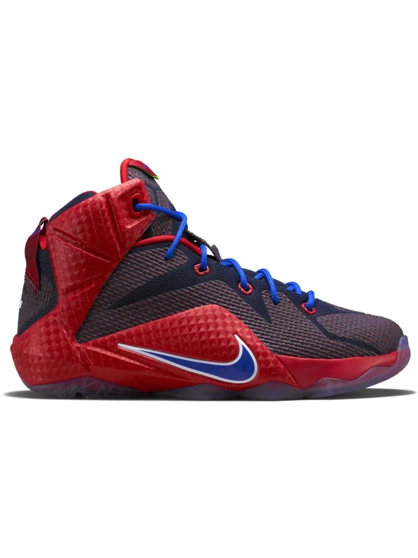 Детские кроссовки для мальчиков с высокой посадкой Nike LeBron 12 Nike — изображение 1 из 1, красный/-темно-синий