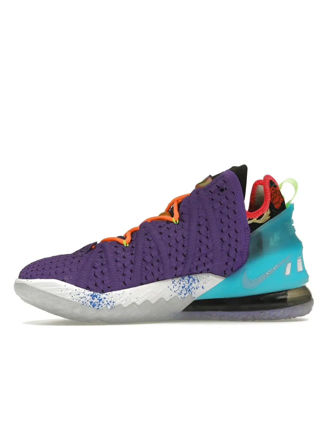 Мужские кроссовки баскетбольные Nike LeBron 18 — изображение 3 из 4, фиолетовый/мульти-черный