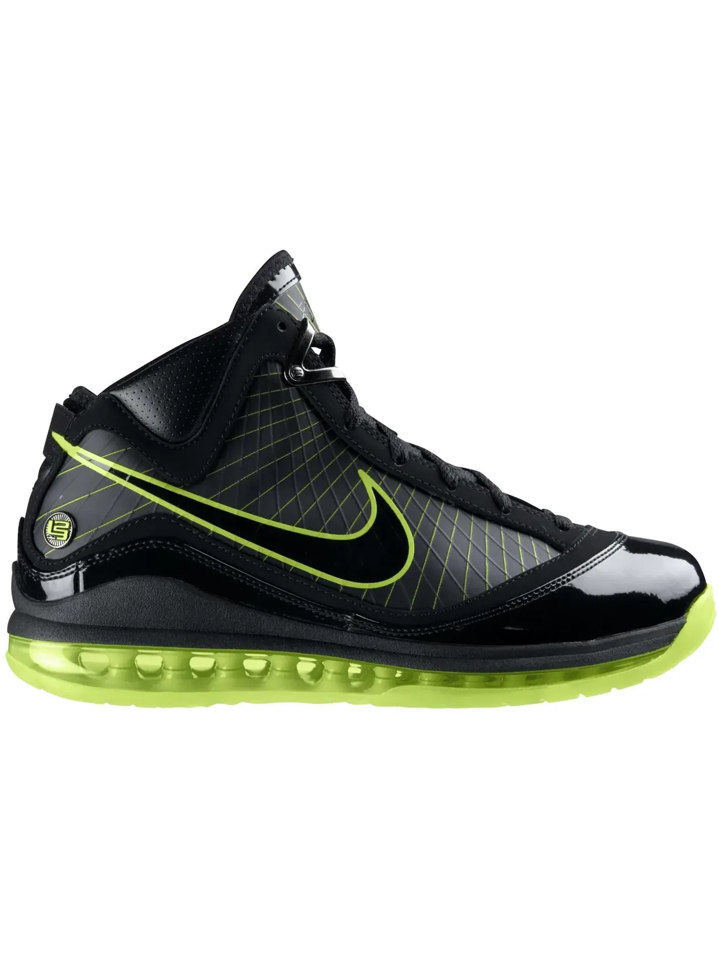 Мужские кроссовки для баскетбола Nike LeBron 7 Dunkman — изображение 1 из 1, черный/черный-зеленый