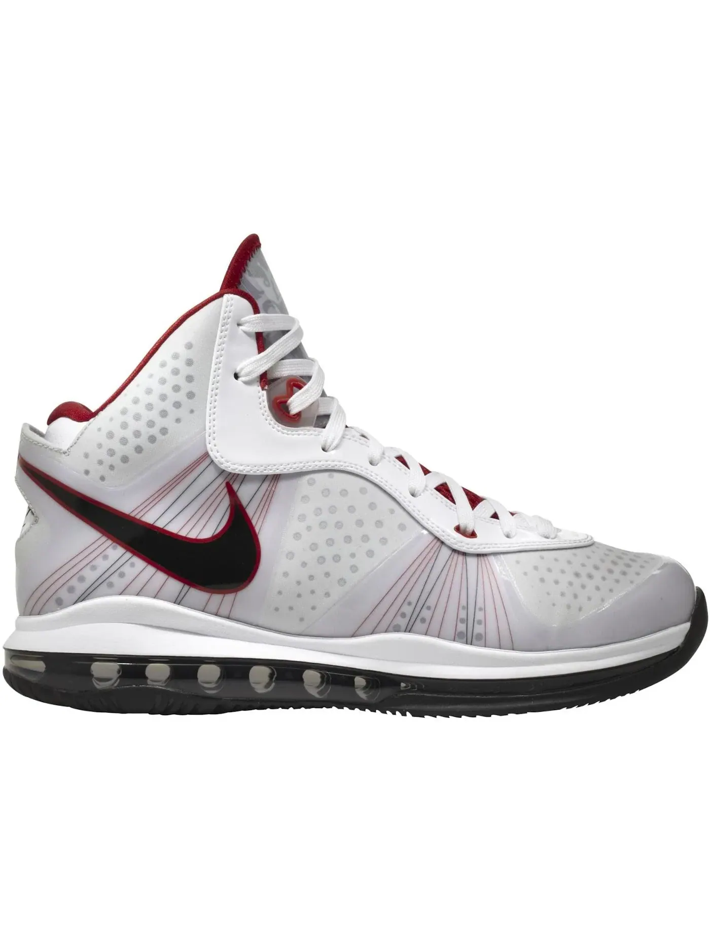 Мужские кроссовки с высокой посадкой Nike LeBron 8 Home Nike — изображение 1 из 1, белый/черный-красный