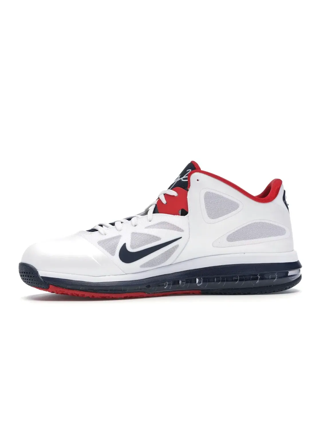 Мужские кроссовки для баскетбола Nike LeBron 9 Low — изображение 3 из 4, белый/красный-красный