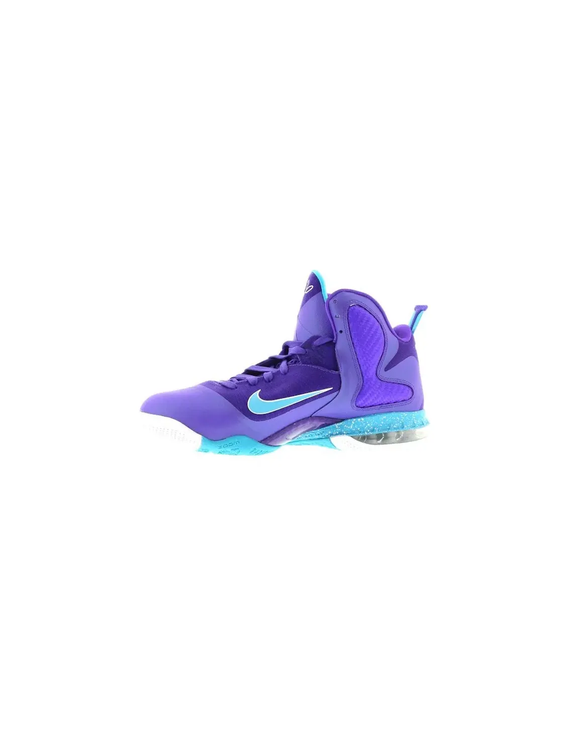 Мужские баскетбольные кроссовки с высокой посадкой Nike LeBron 9 — изображение 3 из 4, фиолетовый/синий-белый