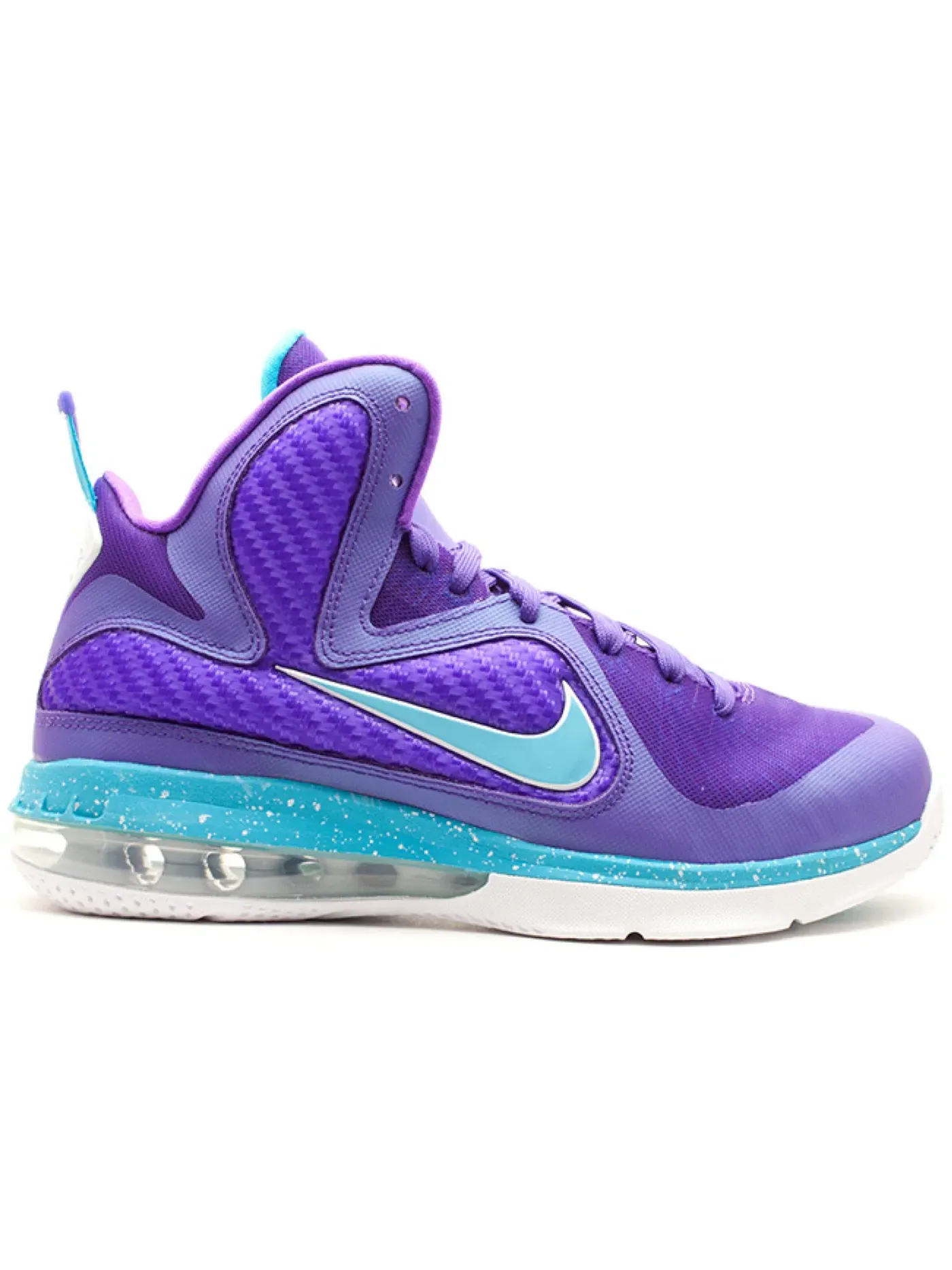 Детские кроссовки для баскетбола Nike LeBron 9 — изображение 1 из 1, фиолетовый/синий-белый
