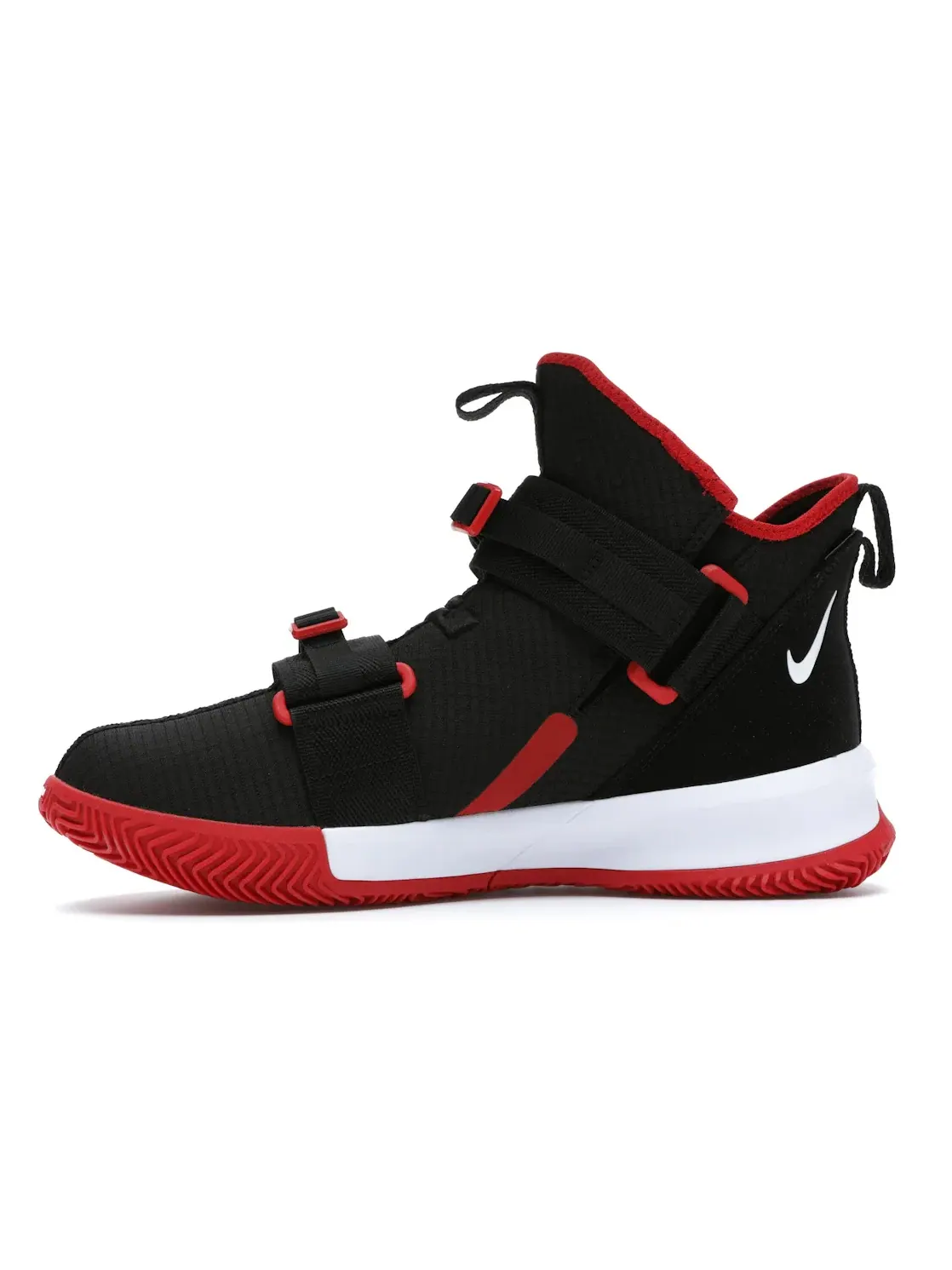 Мужские кроссовки для баскетбола Nike LeBron Soldier 13 — изображение 3 из 4, черный/красный-белый