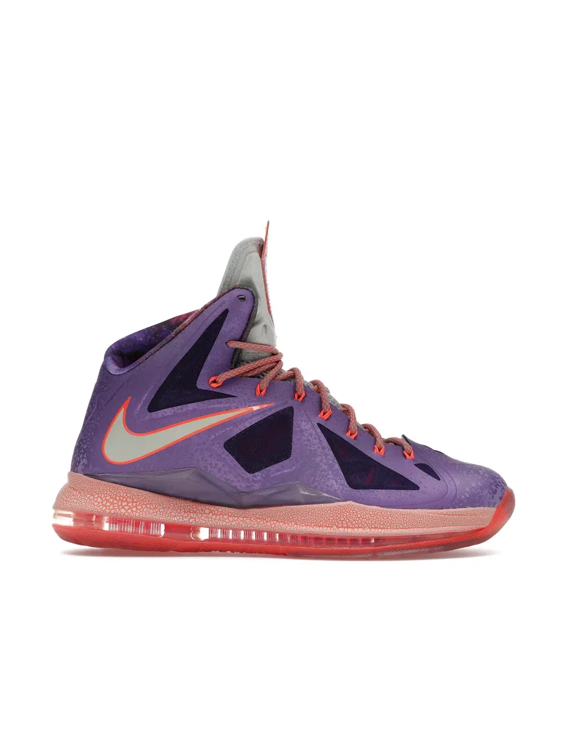 Мужские баскетбольные кроссовки с дизайном Nike LeBron X Nike — изображение 1 из 4, фиолетовый/серый