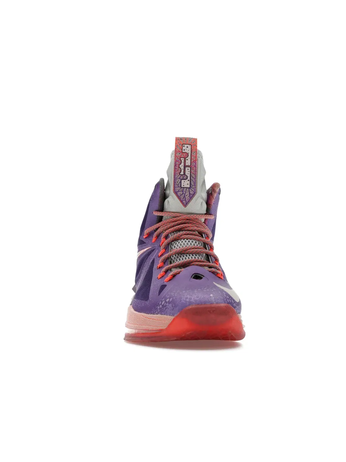 Мужские баскетбольные кроссовки с дизайном Nike LeBron X Nike — изображение 2 из 4, фиолетовый/серый