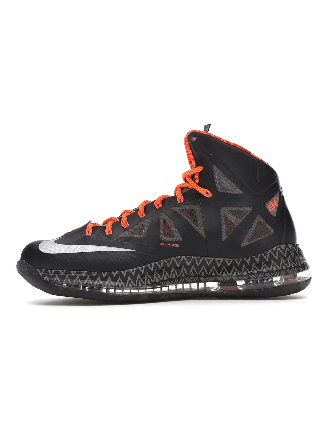Мужские кроссовки с дизайном Nike LeBron X Nike — изображение 3 из 4, платиновый-серый