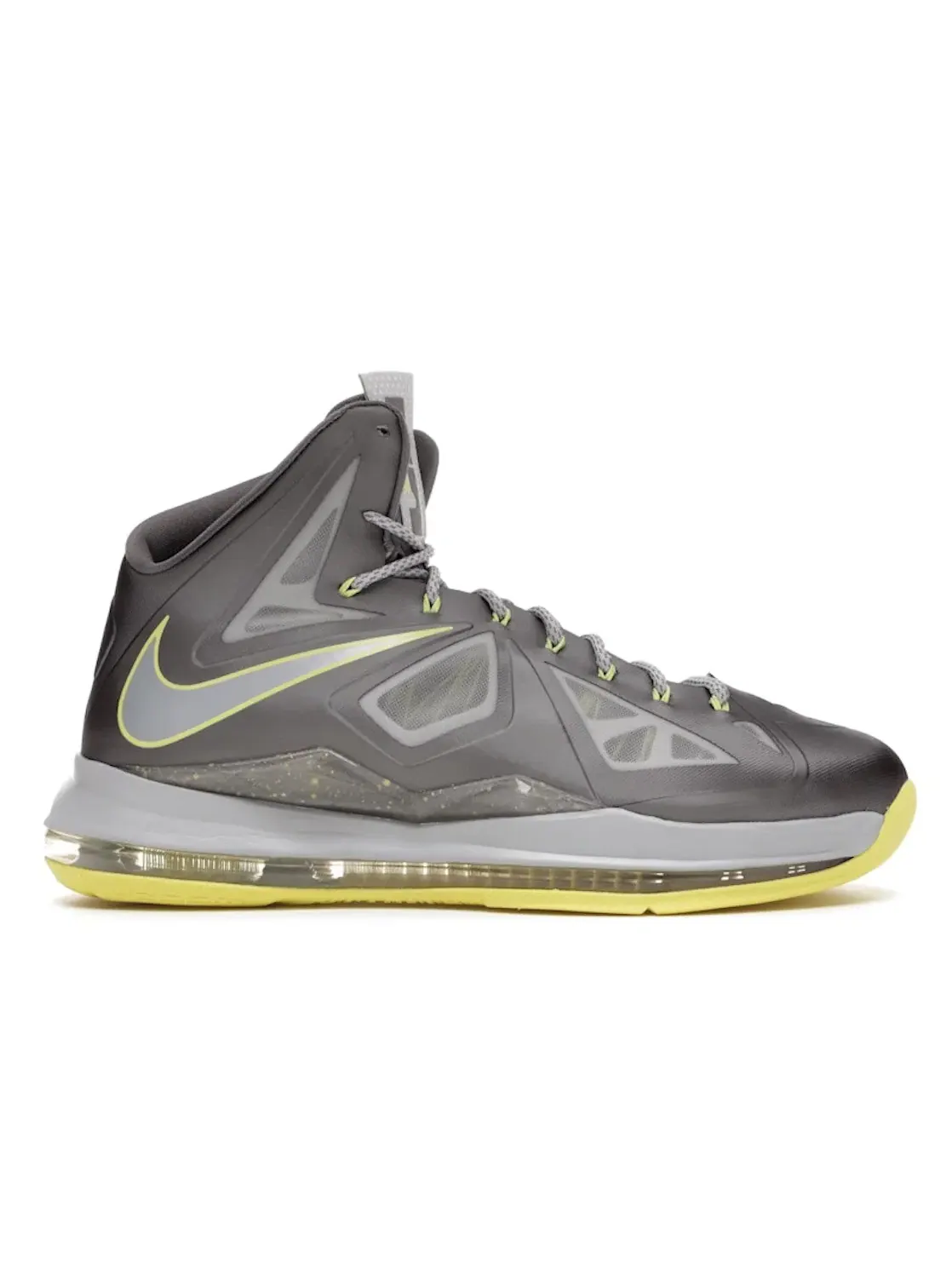 Мужские кроссовки для баскетбола Nike LeBron X — изображение 1 из 4, серый/серый-желтый