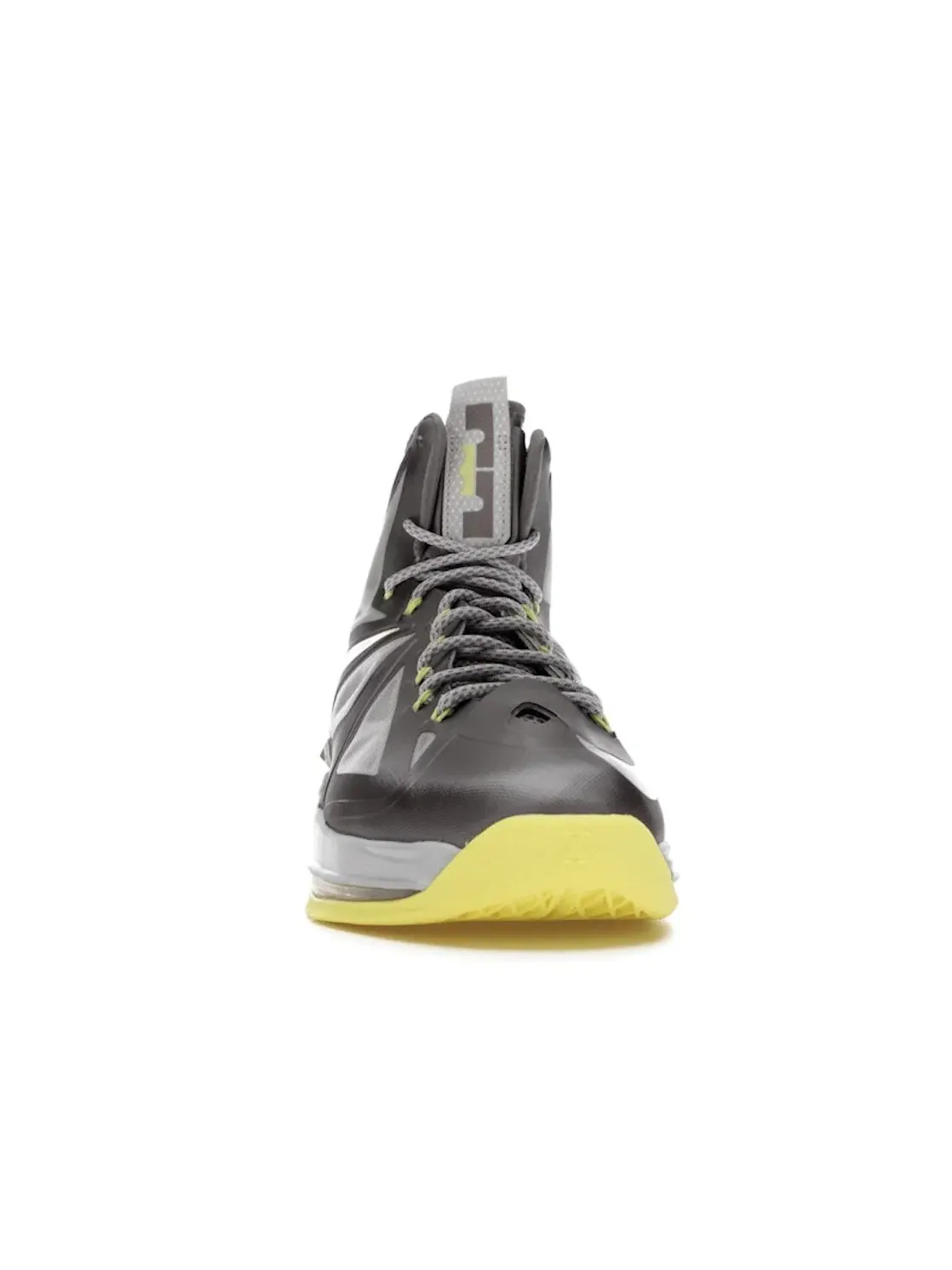 Мужские кроссовки для баскетбола Nike LeBron X — изображение 2 из 4, серый/серый-желтый