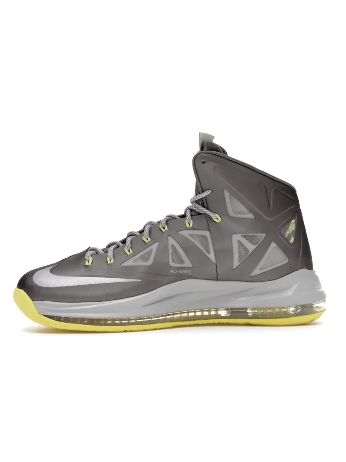 Мужские кроссовки для баскетбола Nike LeBron X — изображение 3 из 4, серый/серый-желтый