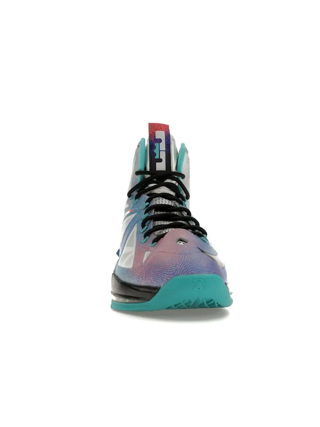 Мужские кроссовки баскетбольные Nike LeBron X — изображение 2 из 4, платиновый/черный
