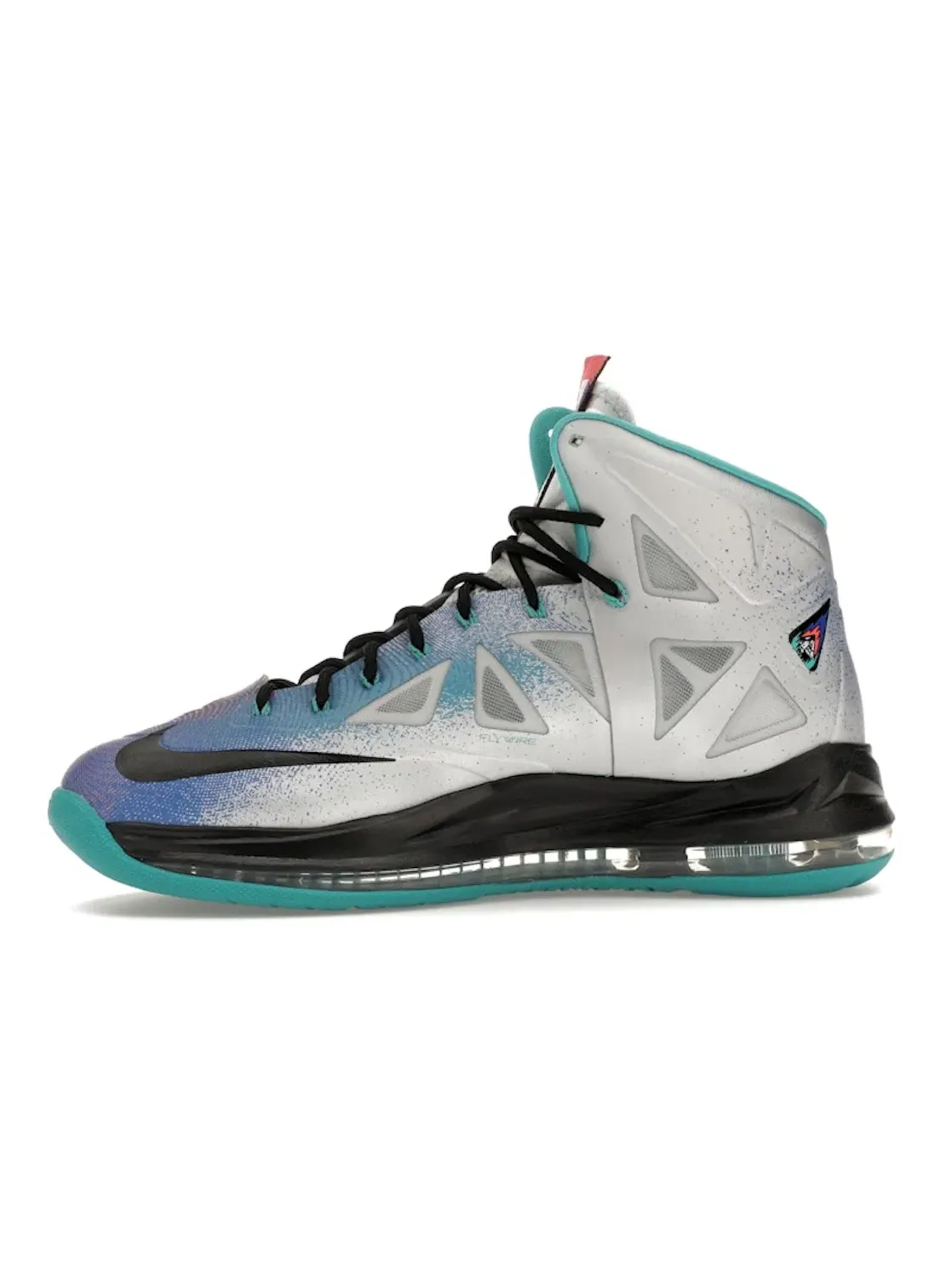 Мужские кроссовки баскетбольные Nike LeBron X — изображение 3 из 4, платиновый/черный