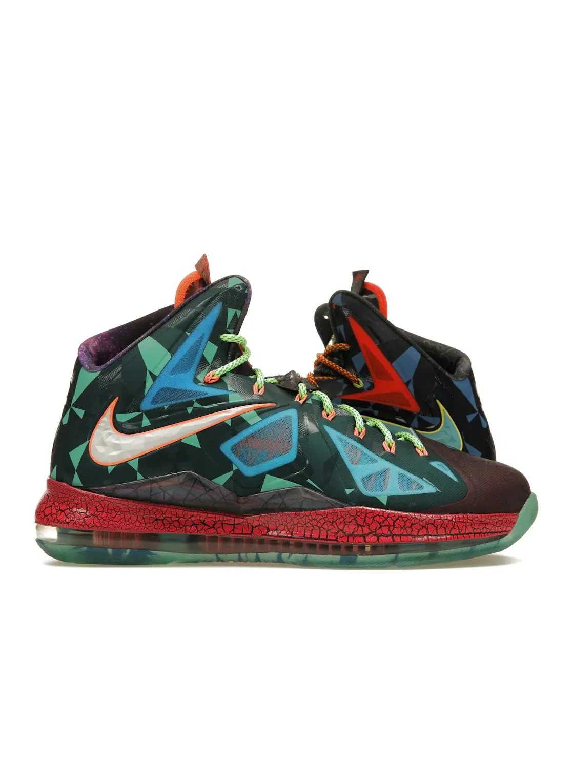 Мужские кроссовки для баскетбола Nike LeBron X — изображение 1 из 4, темный/серебристый-синий