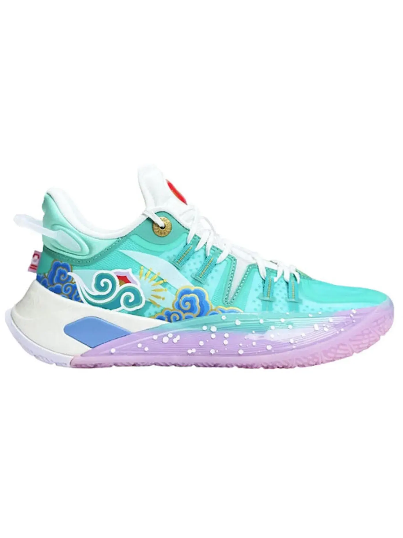 Мужские кроссовки для баскетбола Li-Ning CJ McCollum CJ-2 The Year of Rabbit — изображение 1 из 3, белый/зеленый/фиолетовый