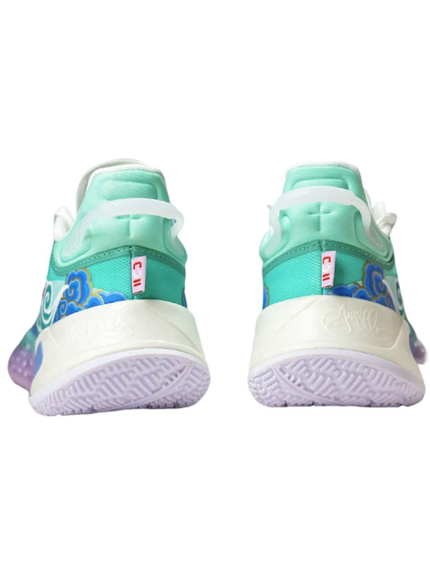 Мужские кроссовки для баскетбола Li-Ning CJ McCollum CJ-2 The Year of Rabbit — изображение 3 из 3, белый/зеленый/фиолетовый
