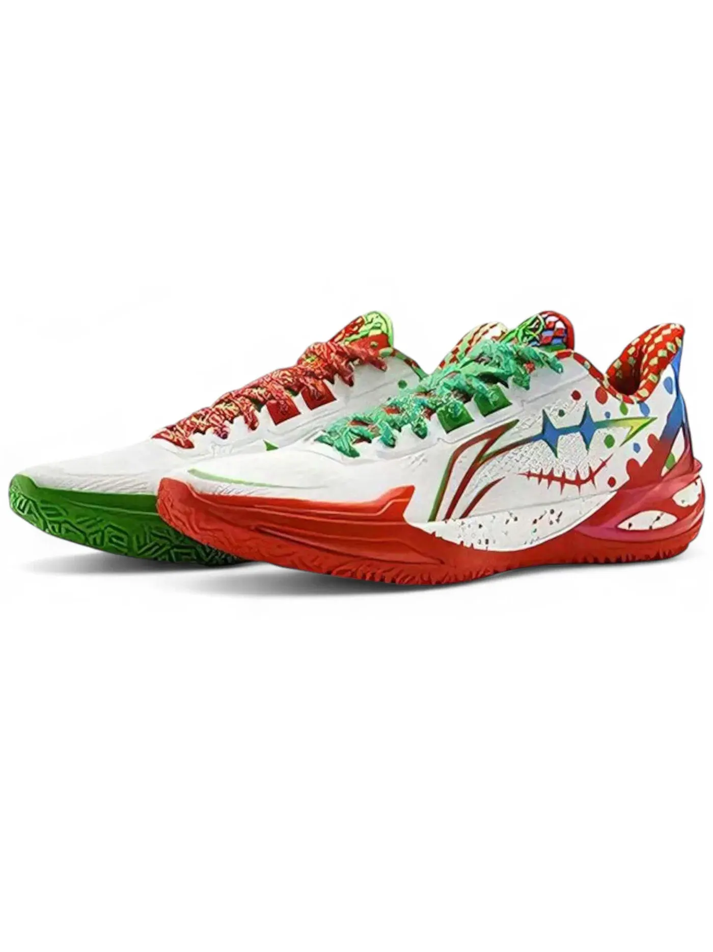 Мужские кроссовки для бега Li-Ning LiRen 6 V2 — изображение 1 из 1, белый/красный/зеленый