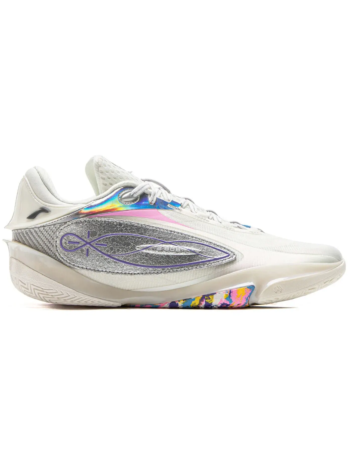 Мужские кроссовки для баскетбола Li-Ning Wade 808 5 Ultra — изображение 1 из 1, белый/серебристый/мульти