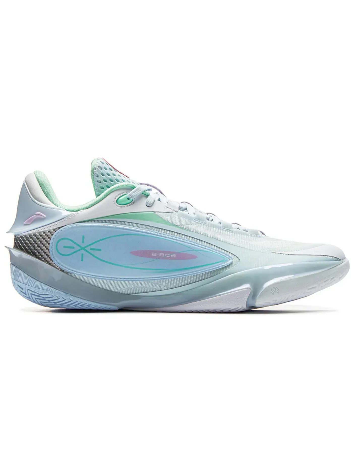 Мужские баскетбольные кроссовки с амортизацией Li-Ning Wade 808 5 Ultra — изображение 1 из 1, синий/зеленый/розовый